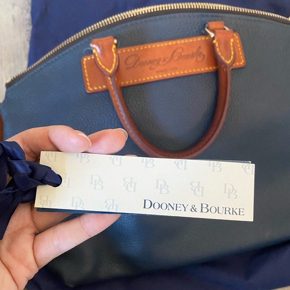 Dooney Bourke Blue Vintage Drawstring Bucket Bag All Weather  Blue Leather Dooney & Bourke Purse